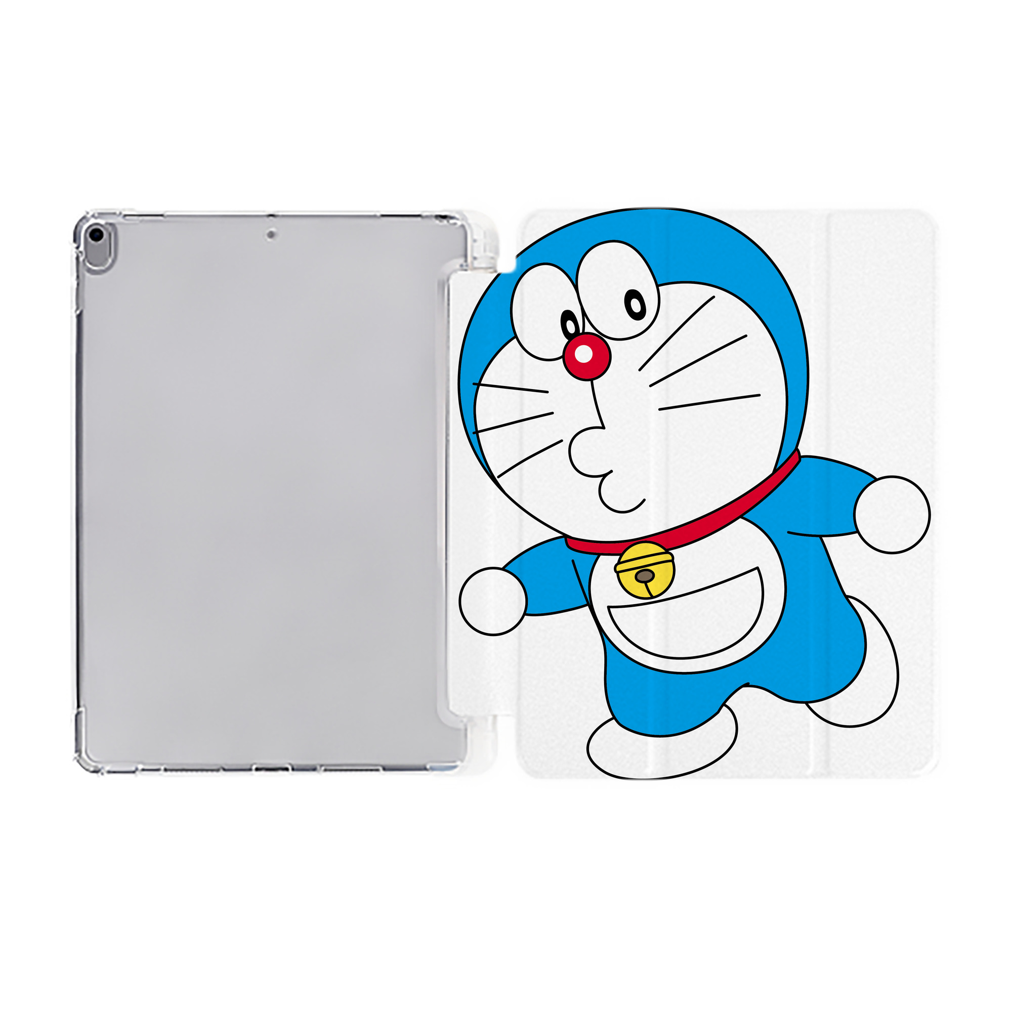 （画像用） ドラえもん Doraemon IPad ケース ペン収納付き 三つ折りスタンド PUレザー×シリコン 対応機種9.5/10.5/10.9インチ